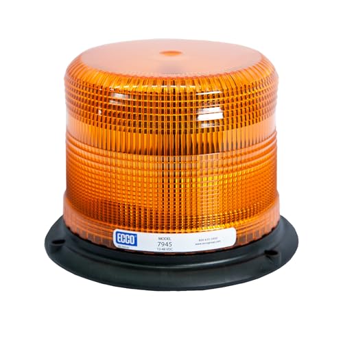 ECCO 7945A LED Beacon, 6.5" Amber Warning Light, 12-48V, 3 Bolt Mount