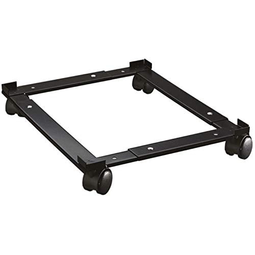 Scranton & Co Traditional Adjustable Metal File Caddy for Letter or Legal Size File Cabinets, with 4 Casters, Simple Assembly, in Black Finish