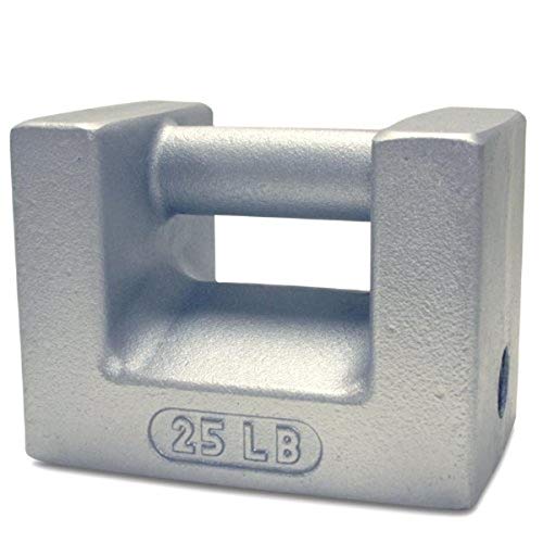 Rice Lake Cast Iron Painted Grip Handle Calibration Weight, NIST Class F, Metric and U.S. Customary