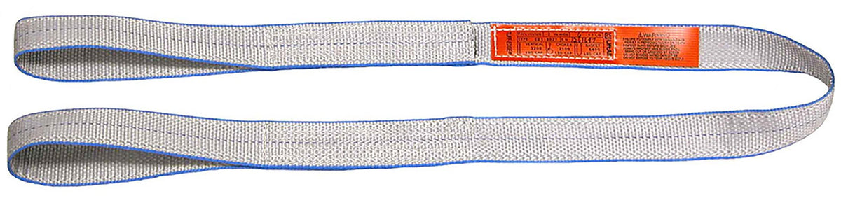 Liftall EE2802TFX8 Tuff-Edge Web Sling, Flat Eye and Eye, 2-ply, 2" x 8'