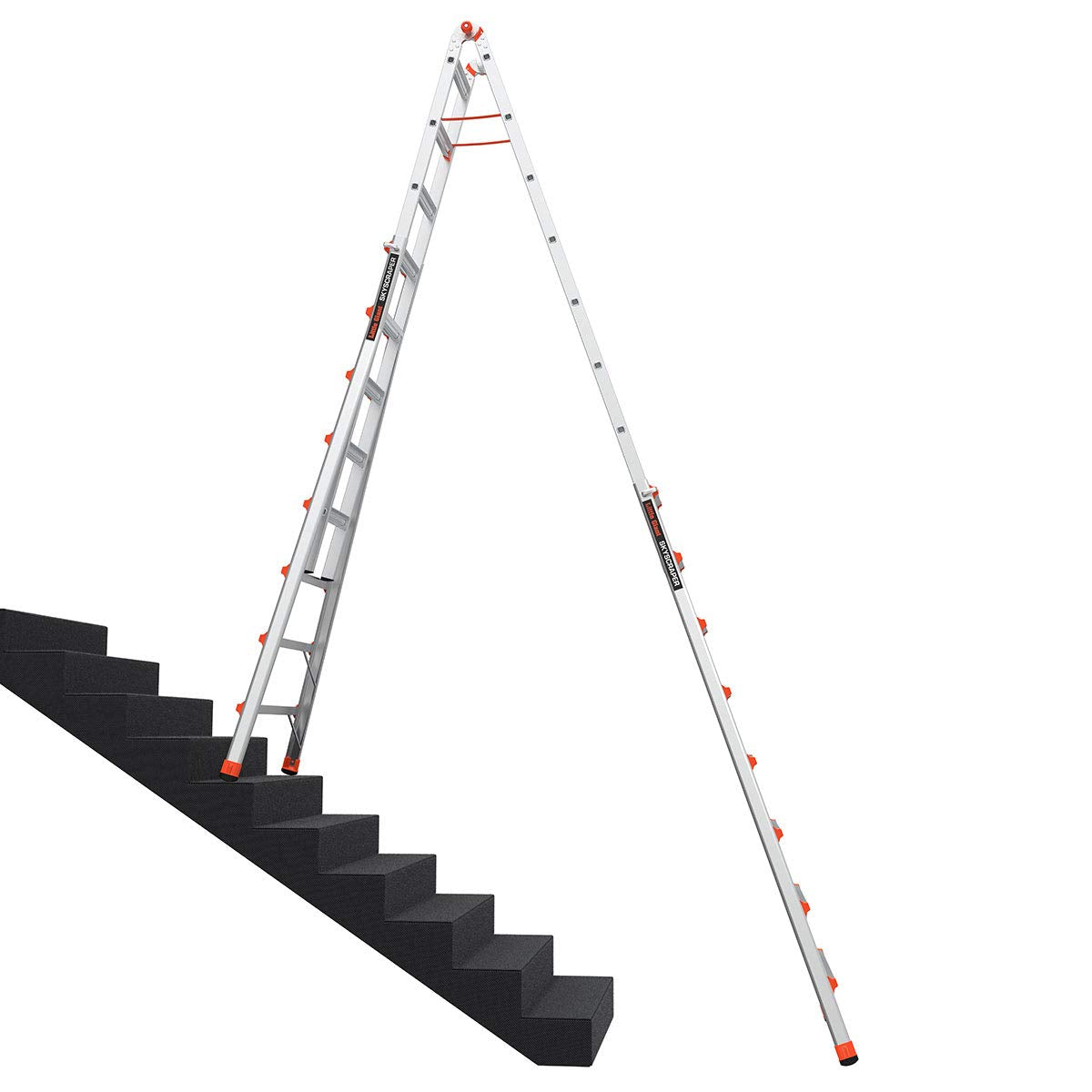 Little Giant Ladders 10109 SkyScraper 300-Pound Duty Rating Adjustable Stepladder, 15-Foot