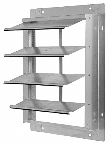 Dayton 12" Backdraft Damper/Wall Shutter, 12-1/2" x 12-1/2" Opening Required (1, 3-Panel)