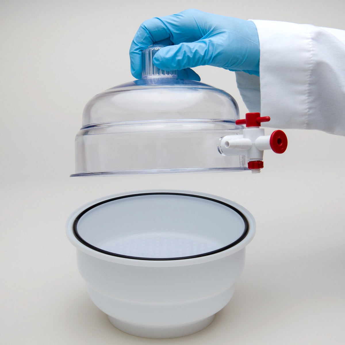 Bel-Art Scienceware Polypropylene Bottom Space Saver Vacuum Desiccator