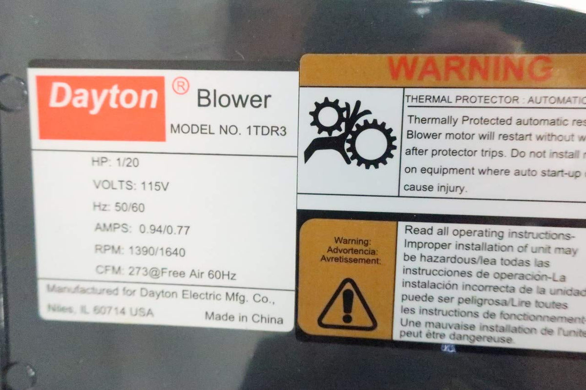 Dayton 1TDR3 Model Blower