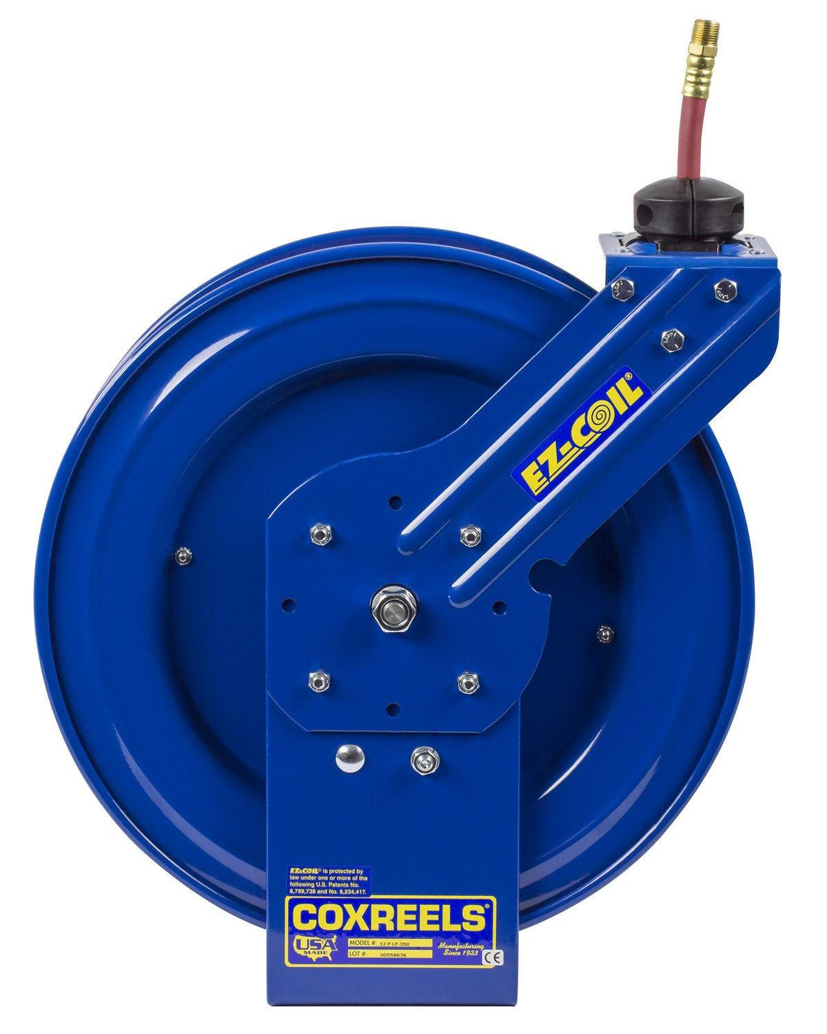 EZ-Coil Performance Safety Hose Reel, 300 psi, Hose Included, 1/4" Hose ID, 25' Length