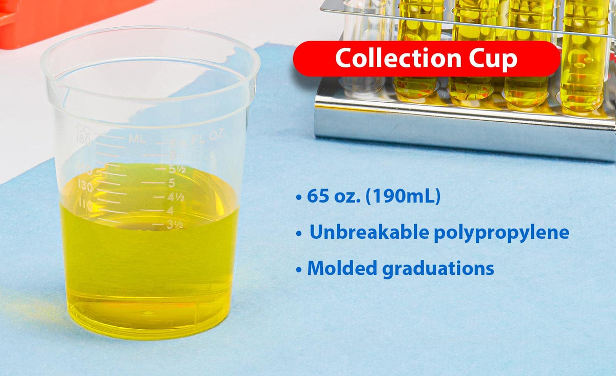 Globe Scientific 5920 Specimen Container with Pour Spout, 6.5oz, PP, Graduated, Pack of 500