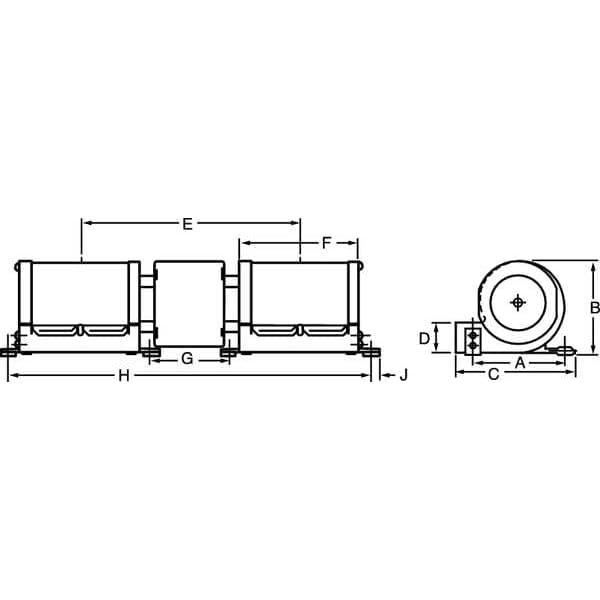 Dayton 1TDU8 Low Profile Blower, 115V
