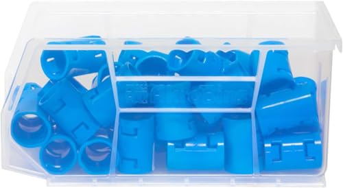 Akro-Mils 30230 AkroBins Plastic Storage Bins, Space-Saving Stackable Bins for Garage, Pantry, Craft Organization, 11-" x 5-" x 5-", Black, 12-Pack