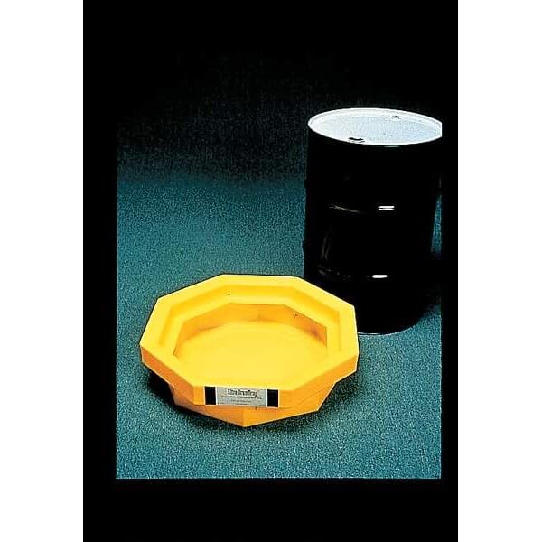 UltraTech 1045 Polyethylene Ultra-Drum Tray Without Grate, 22.8 Gallon Capacity, 5 Year Warranty, Yellow