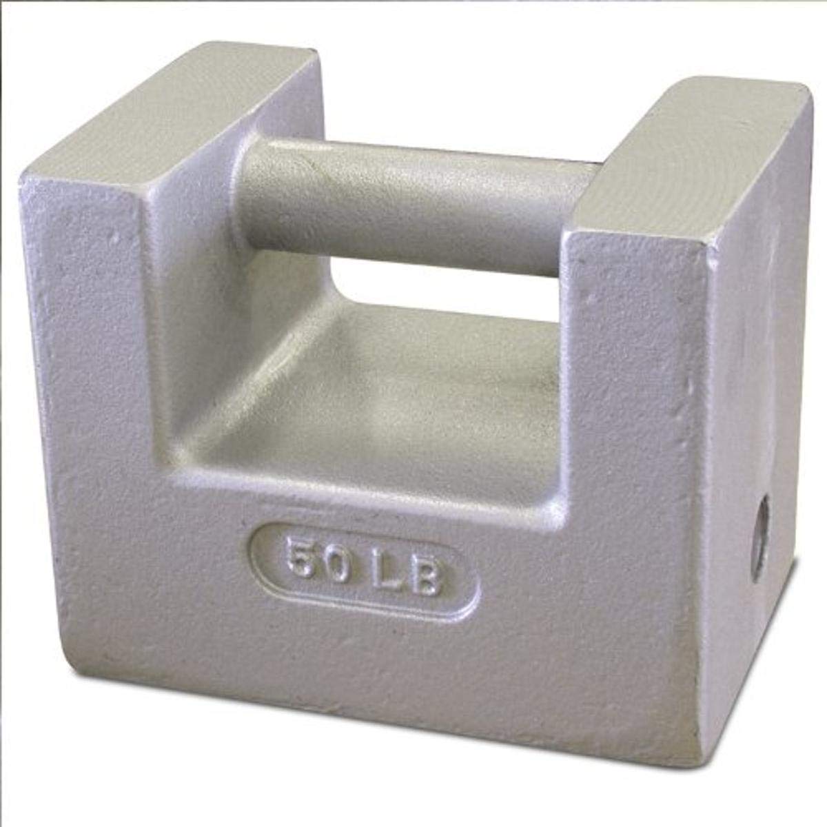 Rice Lake Cast Iron Painted Grip Handle Calibration Weight, NIST Class F, Metric and U.S. Customary